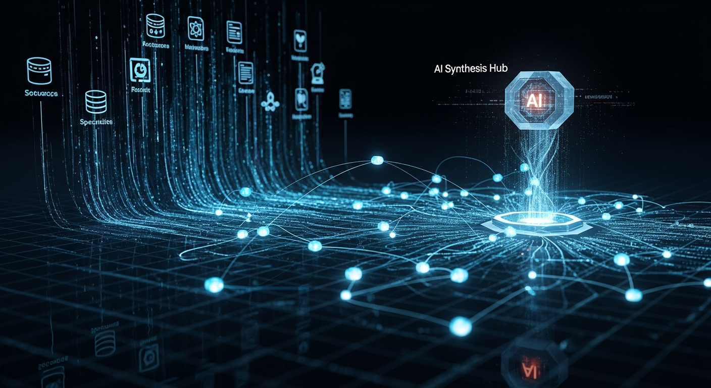 AI research workflow with Perplexity citation cards on modern workstation